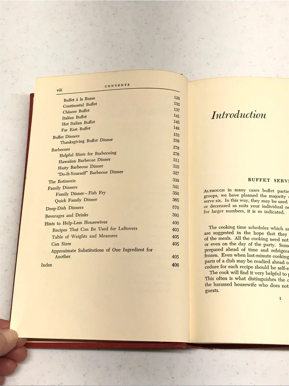 Vintage Cookbook Thoughts For Buffets 1958